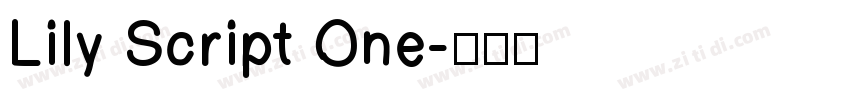 Lily Script One字体转换